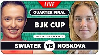 SWIATEK vs NOSKOVA  Billie Jean King Cup 2024 QF  LIVE Tennis Watchalong Stream [upl. by Sebastian]