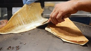 Cheese Manouche Saj Cheese Flatbread  Lebanese Street Food [upl. by Haek]