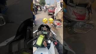 Wait for end👩🏻🤣😂 scooter shorts shortsvideo whitedevilrider funny comedy explore [upl. by Oiramed]