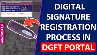 Digital Signature DSC Registration Process in DGFT website 2023 [upl. by Elocaj]