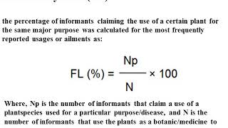 Data analysis tools used in Ethnobotanical study [upl. by Ecurb775]