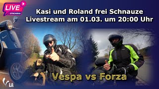 Kasi und Roland frei Schnauze  Forza und Vespa im Livestream am 010324 [upl. by Gudren]