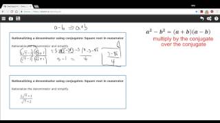 Rationalizing a denominator using conjugates  square root in numerator [upl. by Bea169]