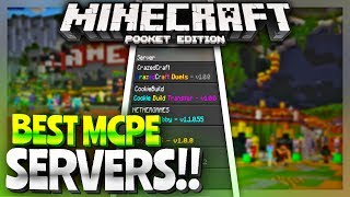 TOP 5 SERVERS in MCPE  Minecraft PE 11 SERVERS  BEST Minecraft Pocket Edition 114 Servers [upl. by Kohn830]