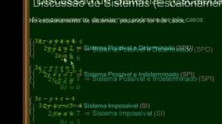 Matemática  Aula 23  Sistemas Lineares  Parte 13 [upl. by Yneffit10]