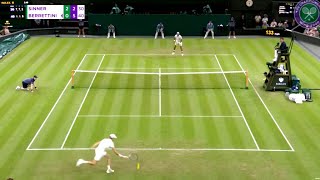 SINNER BERRETTINI SHOW WIMBLEDON 2024 [upl. by Tnias]