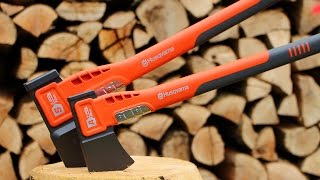 Einfach leichter Holz spalten  Husqvarna Äxte im Praxistest [upl. by Noryk996]