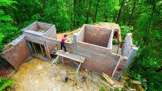 The Woman Works Like a Real Man  Excellent Construction Skills Brick Wall Completed Quickly [upl. by Limbert60]