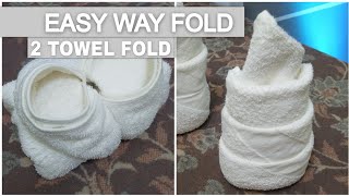 2 BEAUTIFUL WAYS TO FOLD TOWEL [upl. by Gil]