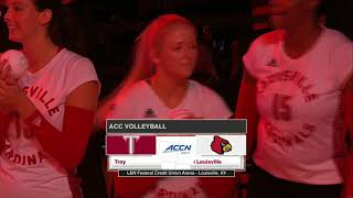 Highlights No 4 Louisville Volleyball vs Troy [upl. by Furnary]