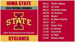 2024 Iowa State Cyclones Football Schedule [upl. by Acirret]