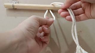 MACRAME LARKS HEAD KNOT TUTORIAL [upl. by Marita]