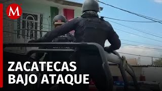 Policías de Zacatecas decomisan armamento del grueso calibre tras un enfrentamiento armado [upl. by Acirema671]