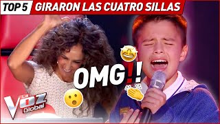 GIRARON TODAS las SILLAS con sus IMPRESIONANTES voces en La Voz Kids [upl. by Chasse]