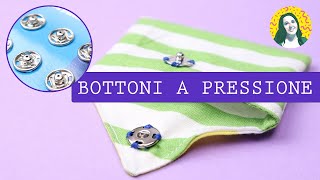 Come cucire i bottoni automatici a pressione  Tutorial cucito a mano [upl. by Atiuqcir]