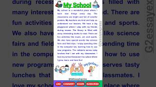 Paragraph on my school  short essay on my school in english  my school par essay in english [upl. by Aleyak94]