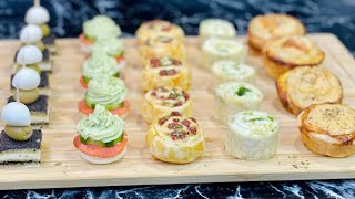 5 IDÉES DAMUSEBOUCHE AVEC ET SANS CUISSON POUR APÉRITIFS DÎNATOIRE 🧀 [upl. by Sonstrom490]