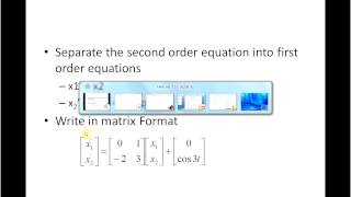 Converting a second order differential equation into two first order differential equations [upl. by Berwick714]