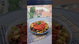 DOMATES SOSLU FIRINDA SEBZEKIZARTMADAN🩷 food keşfet recipe reels dessert youtube instagood [upl. by Jak]