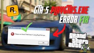 gta5 err no launcher please run grand theft auto V using playGTAV exe problem fix working [upl. by Mlehliw935]