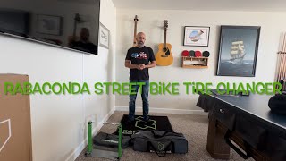 Rabaconda Street Bike Tire Changer ReviewTutorial First time use by a total novice [upl. by Joane]