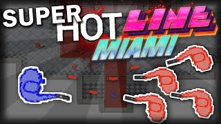 SuperHOT  Hotline Miami  EPIC Shooter Strategy  SuperHOT LineMiami [upl. by Bokaj]