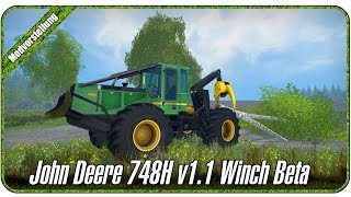 John Deere 748H v11 mit Seilwinde BETA [upl. by Elizabet]