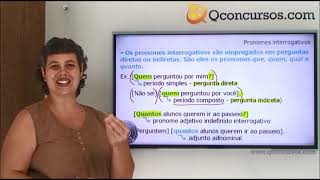 Português Morfologia  Pronomes  Pronomes interrogativos [upl. by Maffa]