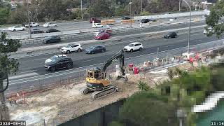 Warringah Freeway Upgrade time lapse  Sunday 04 August 2024 [upl. by Kaazi]