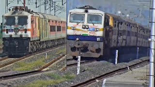 Electric VS Diesel  2 In 1 High Speed Electric Train Vs Diesel train of Indian Railways [upl. by Llerut]