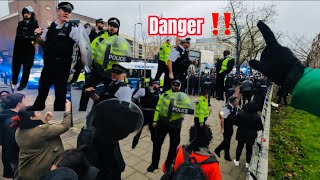 ‼️HUGE PROTEST ‼️ in Camberwell south London police and helicopter arrived 👮‍♀️🚁😲 30122023 [upl. by Curry]