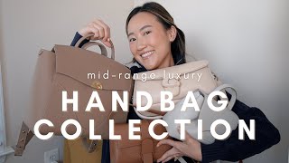 MY ENTIRE MIDRANGE LUXURY HANDBAG COLLECTION  mini reviews on senreve polene amp more ft OLEADA [upl. by Halbeib187]