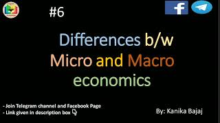 Difference between Micro and Macro economics  Micro economics  Macro economics  Part6  EK [upl. by Brawner]