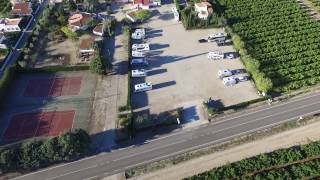 Spain  parking space for mobile homes quotSpätzle Fritzquot near Vinaros  birdview [upl. by Tannen69]