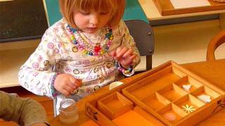 Montessori Infant Video Gluing Paper Shapes [upl. by Aihsekram]