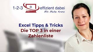 Die TOP 3 in einer Zahlenliste  Excel Tipps amp Tricks [upl. by Angadreme]