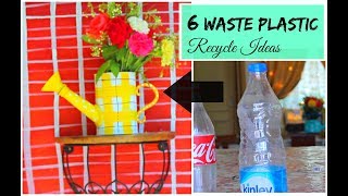 6 Best Ideas to Recycle PLASTIC BOTTLES at home DIY home decor [upl. by Trin]