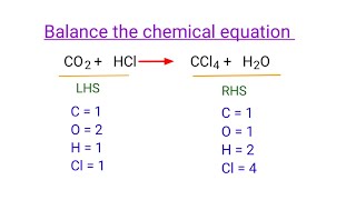 CO2HClCCl4H2O balance the chemical equation mydocumentary838 balancedchemicalequation [upl. by Ligetti]