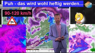 Das wird wohl heftig werden PolarluftVorstoß mit Schnee amp Sturm Wettervorhersage 1421112024 [upl. by Yancey368]