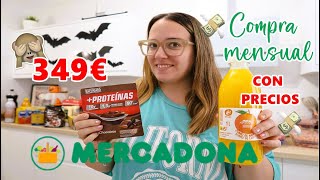 🥝🥗 COMPRA MENSUAL MERCADONA con PRECIOS GASTAMOS 349€ 💸🛒 [upl. by Pinkerton616]