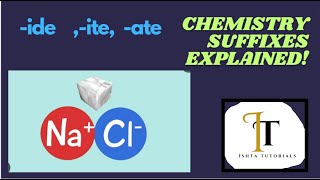 SUFFIXES IN CHEMISTRY ide  ite  ate  ISHTA TUTORIALS [upl. by Imac801]