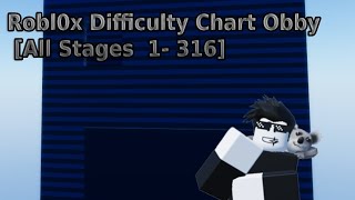 Robl0x Difficulty Chart Obby All stages 1316 [upl. by Gaillard]