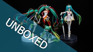 Racing Hatsune Miku 2015 2016 2017 UnboxingGoodsmileBanpresto [upl. by Jarin]