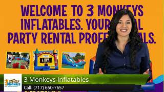 Inflatable Party Rentals York PA  3 Monkeys Inflatables  7176507657 [upl. by Essilem969]