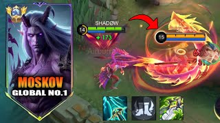 Top Global Moskov Best 1 Hit Build 2024 Broken Build most recommend to all moskov players MLBB [upl. by Strage652]