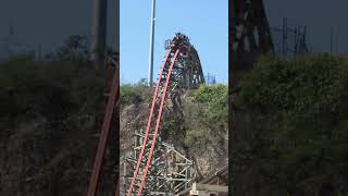 Quarry Drop  Iron Rattler at Six Flags Fiesta Texas [upl. by Arika]