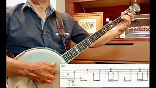 Amazing Grace 5 String Banjo Fast amp Slow with Tab [upl. by Janette]