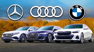 New BMW 5 Series v EClass v A6 Which is best [upl. by Gobert]