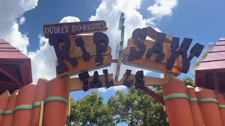 Dudley DoRight’s Ripsaw Falls OffRide Footage  Queue  Universal Islands of Adventure [upl. by Yhprum]