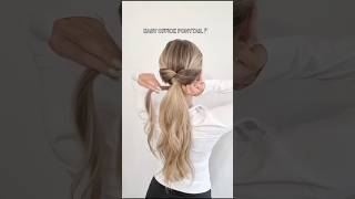 How to easily upgrade ur ponytail ❤️hairstyle ponytail 2024 shorts shortsfeed 2024shorts yt [upl. by Adnola]